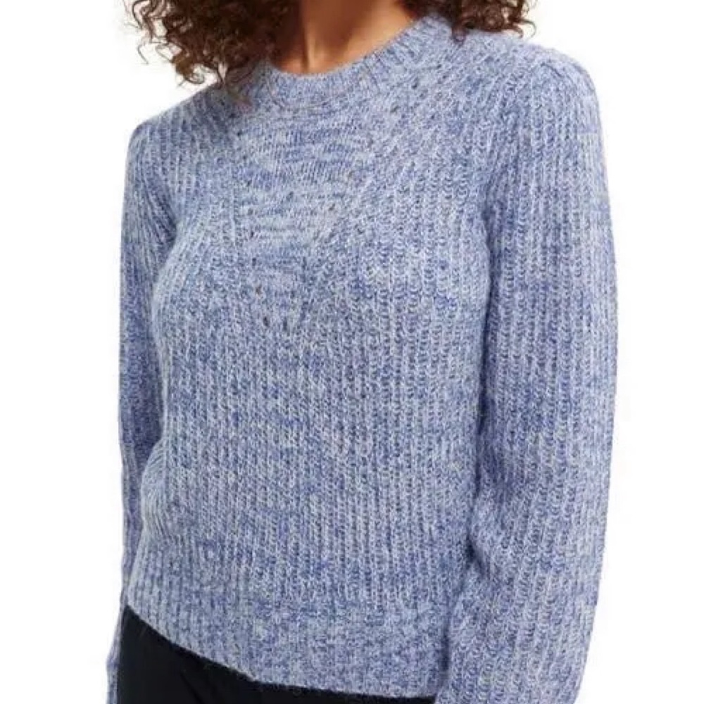 Scotch & Soda Heathered Light Blue Crewneck Sweater